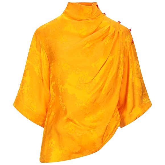 NWT Rosie Assoulin draped neckline blouse - Picture 2 of 7